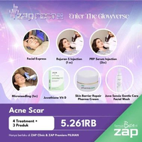 (Acne Scar 3) Facial + Rejuran S Injection + PRP Serum Injection + Microneedling + Juvathione with V