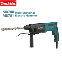 Original Japan Makita M8701 Electric Hammer M8700 Percussion drill 800W 4500IPM Light weight Electric Pick 3 Function Power Tool