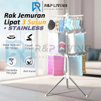 R&P [READY STOK] Rak Jemuran Handuk Serbaguna Jemuran Murah Menara Bayi Kaos Kaki Kain Gantung Berdi