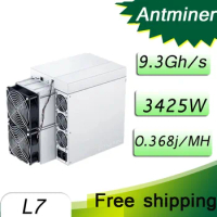New Bitmain Antminer L7 (9.3Gh) Litecoin Miner LTC/DOGE Scrypt Air-cooling Miner Free Shipping