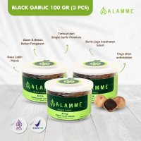Bawang Hitam Tunggal Premium Quality Alamme 100 Gram 3 pcs black garlic Spices Herbal Rempah