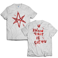 Tshirt bmth Blood stuck white 24s baju distro Kain Katun Combed Lembut Kaos Oversize Pria Wanita Uni
