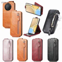 X9B Vertical Magnetic Flip Leather Cover For Huawei Honor X9B 5G X9 B X9b X9A X8A X7A Wallet Card Slot Holder Up Down Bag Case