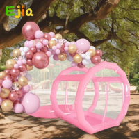 Inflatable Bubble House 10FT Pink Bubble Tent with Blower &amp; Air Pump, Balloon Bubble House For Kids Birthday Party Adults Rental