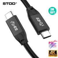 Type C Cable 100W Long Wire USB C 5A PD Fast Charging 4K Monitor For Thunderbolt 3 Macbook HP Phone Samsung Mi Oneplus USBC Cord