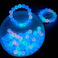 Wholesale 100pcs 12mm Round AB Gumball Bubblegum Luminous Glow in Dark Acrylic Jewelry Beads DIY Bracelet Necklace Spacers