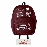 [BIG SALE] tas ransel sekolah pria-wanita keren simple distro varian warna berkualitas Merah maroon 
