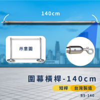 品質保障！圍幕橫桿-短140cm BS-140【圍欄配件】圍欄 紅龍柱 絨繩 掛勾 排隊 活動 台灣製造