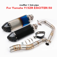 Y15ZR EXCITER150 Motorcycle Exhaust System Muffler Escape Silencer Tip Front Link Tube Header Pipe for Yamaha Y15ZR EXCITER150