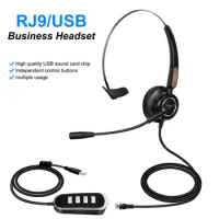3.5mm RJ9 MIC Monaural Corded Operator Call Center U900 H510 Telephone Headset Headphone High Fidelity Noise Reduction