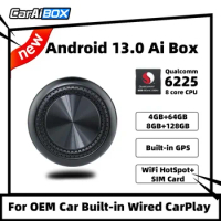 CarAiBOX Android 13 CarPlay AI Box Qualcomm SM6225 Wireless CarPlay Android Auto HDMI Smart Box For Car Built-in Wired CarPlay