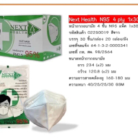 (1 กล่อง)n95หน้ากากอนามัย lv2มาตรฐานทางการแพทย์ มอก. ระดับ2 แมส n95