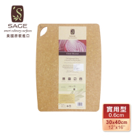 【美國SAGE】抗菌木砧板(實用型)30X40X0.6cm-美國原裝進口