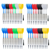 2024 New 12Pcs Soft Tip Darts with 100pcs Darts Tip Professional Indoor Plastic Tip Darts for Electronic Darts Board Accessories