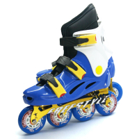 【D.L.D 多輪多】鋁合金底座 專業競速直排輪 溜冰鞋(水藍白 -- FS-1)