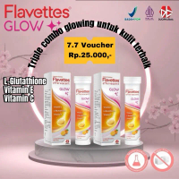 [TWIN PACK] Flavettes Effervescent Glow (15's x 2 tubes) - Suplemen mencerahkan Kulit dengan L-Gluta
