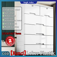 【Kunci】Loker Plastik Lemari Plastik Lemari Plastik Kabinet Drawer Storage Cabinet Pakaian Furniture