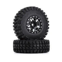 52*18mm 1.0" Beadlock Wheel Rims Tires Set for 1/24 RC Crawler Axial SCX24 Deadbolt Gladiator Xiaomi JIMNY