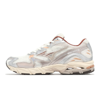 Mizuno 休閒鞋 Wave Rider 10 男鞋 女鞋 銀 米白 網布 皮革 復古跑鞋 美津濃 D1GA2431-02
