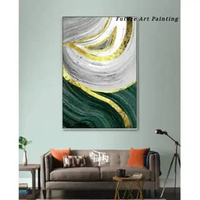 Lukisan Abstrak Tekstur Simple - Future Art Painting tanpa bingkai / rangka kayu saja 140x90