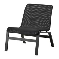 NOLMYRA 休閒椅, 黑色/黑色, 64x75x75 公分