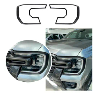 Headlight Cover for Ford Ranger 2022 2023+ WILDTRAK SPORT Car Accessories Matte Black car stying next gen ford ranger v6