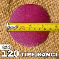 (Kemasan 5 Pcs) Amplas Bulat Velcro / Amplas Tempel 4 inch #GRID 120 BANCI