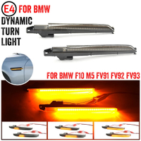 aimey ไฟเลี้ยวข้างแบบ LED ไดนามิก 2 ชิ้น สำหรับ BMW 5 Series F10 M5 S63N FV91 FV92 FV93 ปี 2010-2016
