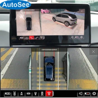 fit OEM original monitor 2023 for Mazda 3 car 360 degree camera bird eye 3D panoramic view side surround sensor parking reverse