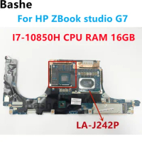 FOR HP ZBook studio G7 Laptop motherboard M12876-601 LA-J242P With i7-10850H CPU 16GB RAM T1000 4GB Fully tested and works