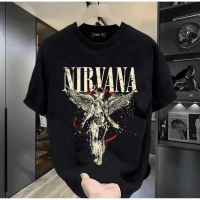 \nirvana''Kaos Premium Pria Wanita Unisex Retro Streetwear Vintage Korean Style COD Casual Crewneck 