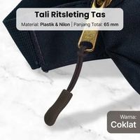 Tali Ritsleting Tas Gantungan Plastik Nilon - Pegangan Lebar, Anti Slip, Tahan Lama - RV98 IH Hitam