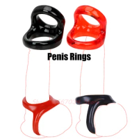 Penis Ring Reusable Silicone Semen Cock Ring Scrotal Bind Penis Enlargement Strong Erection Delayed Ejaculation Sex Toys For Men