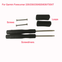 For Garmin Forerunner 220/230/235/620/630/735XT Screwdriver Set with Rubber Looping Ring Smartwatch Band Screws Accessories