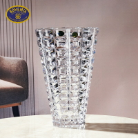 捷克BOHEMIA水晶家用歐式水養插花瓶輕奢創意客廳擺件花瓶花器