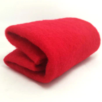 wool Batt /semi-felting wool for needle felt, felting needle ,Spinning fiber, Photo props Red