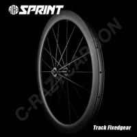 ACESPRINT Track Fixedgear Wheelset Carbon Marble Wheels Single Speed 700C Front R13 Rear DT Fixed Gear Hub