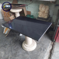 Talenan kotak batu granit hitam kilap glossy