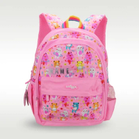Australia Smiggle Original Children's Schoolbag Girl Backpack Pink Bear Name Learning Stationery 4-7 Years Old 14 Inches