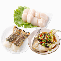 【華得水產】生食級日本干貝2包+龍蝦身2包+白鯧1包(總共5包組)