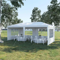 10' x 20' Outdoor Garden Wedding Party Tent Patio Gazebo Canopy Side Walls