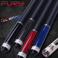 New Billiards Arrival Fury TW Pool Cue 12.5mm Tip Size Carbon Shaft Carbon Fiber Extension Handle With Pool Cue Case Set