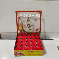 BIG SALE Lilin cup aluminium / tea light isi 100 (merah) EK803
