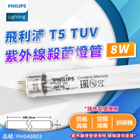【Philips 飛利浦】2支 TUV 8W G8 UVC T5殺菌燈管 _ PH040003