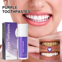 New Purple Toothpaste Tooth Withening Cleans Stains Yellow Care For Gums Fresh Breath And White Teeth Dental Oral Care 30ml