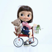 In stock Blythe doll bike miniature bike 1/6 Scale Bicycle for Blythe Doll bicycle qbaby momoko Diandian