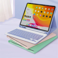 For iPad 10.2 2019 2020 2021 iPad 9.7 2017 2018 Keyboard Case Air 4 10.9 Pro 11 2021 9.7 10.5 Leather Buetooth Keyboard Cover
