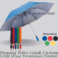 Payung Lipat 3D Magic Kena Hujan Golf Lipat Otomatis Sarung Polos Warna Ungu Biru BCA Biru Tua Hitam
