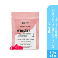 BIOFIZZ Keto Cider Apple Cider Vinegar + BHB Gummies 2.5g X 8's for Detox