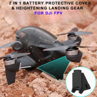 For DJI FPV Drone Silicone Battery Protector Cover Height Extender Landing Gear For DJI FPV Drone Combo Drone Accessories